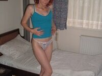 Sex with redhead amateur wife at home