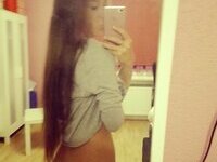 Sexy amateur brunette exposing herself