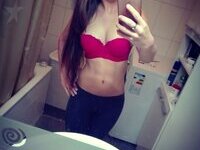 Sexy amateur brunette exposing herself