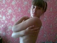 Teenage amateur girl teasing at home