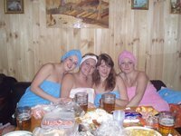 Russian girls at sauna