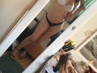 Teen babe making nude selfies