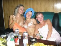 Amateur girls at sauna