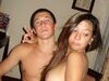 Coed amateur couple with friends