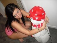 Sweet young amateur brunette teasing