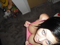 Sweet young amateur brunette teasing