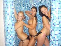 Amateur girls at sauna