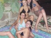 Amateur girls at sauna