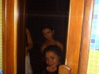 Amateur girls at sauna