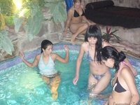 Amateur girls at sauna