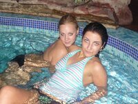 Amateur girls at sauna