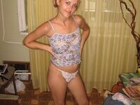 Skinny amateur blond wife exposed