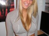 Amazing US amateur blonde babe teasing