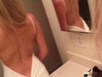 Beautiful amateur blonde exposing herself on sweet self pics