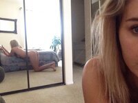 Beautiful amateur blonde exposing herself on sweet self pics