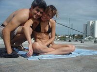 Amateur couple at hot summer vacation