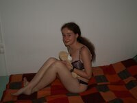 Cute Hungarian girlfriend in underwear and nudes