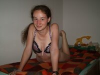 Cute Hungarian girlfriend in underwear and nudes