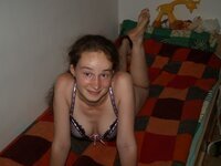 Cute Hungarian girlfriend in underwear and nudes