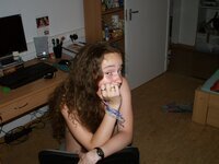 Cute Hungarian girlfriend in underwear and nudes