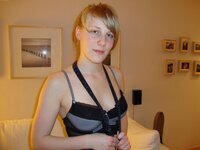 Swedish blonde girl with pierced tongue