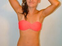 Hot college girlfriend posing naked for bf with friend