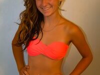 Hot college girlfriend posing naked for bf with friend