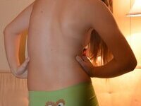 Hot college girlfriend posing naked for bf with friend