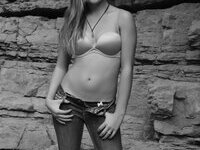 Hot college girlfriend posing naked for bf with friend