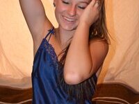 Hot college girlfriend posing naked for bf with friend