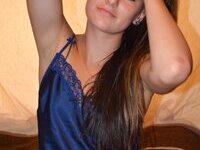 Hot college girlfriend posing naked for bf with friend