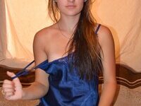 Hot college girlfriend posing naked for bf with friend