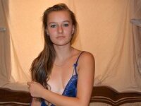 Hot college girlfriend posing naked for bf with friend
