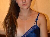 Hot college girlfriend posing naked for bf with friend