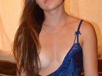 Hot college girlfriend posing naked for bf with friend