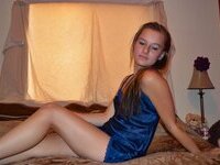 Hot college girlfriend posing naked for bf with friend