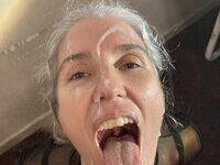 46 year old gray-haired woman
