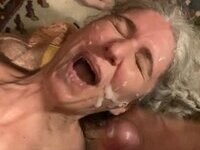 46 year old gray-haired woman