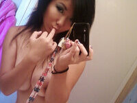 Busty Asian selfie nudes