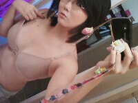 Busty Asian selfie nudes