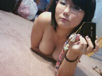 Busty Asian selfie nudes