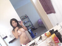 Busty Asian selfie nudes