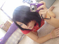 Busty Asian selfie nudes