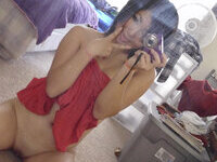Busty Asian selfie nudes