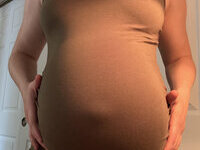 Pregnant wife selfies shared by hubbie