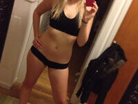 Stunning blonde girlfriend home selfies