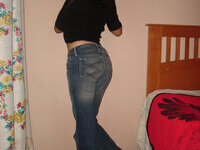 Sweet hairy Latina posing naked at home