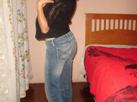 Sweet hairy Latina posing naked at home