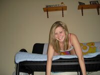 Blonde girl pussy insertion