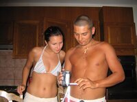 Brunette teen nudist beach and home sex fun